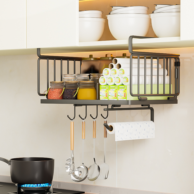 Canasta de colgante de almacenamiento de cocina plegable