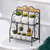 Organizador de estante de especias para alambre de metal de gabinete Organizador de encimera de cocina plegable de 2 niveles