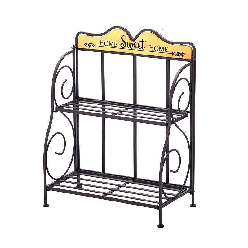 Organizador de estante de especias para alambre de metal de gabinete Organizador de encimera de cocina plegable de 2 niveles